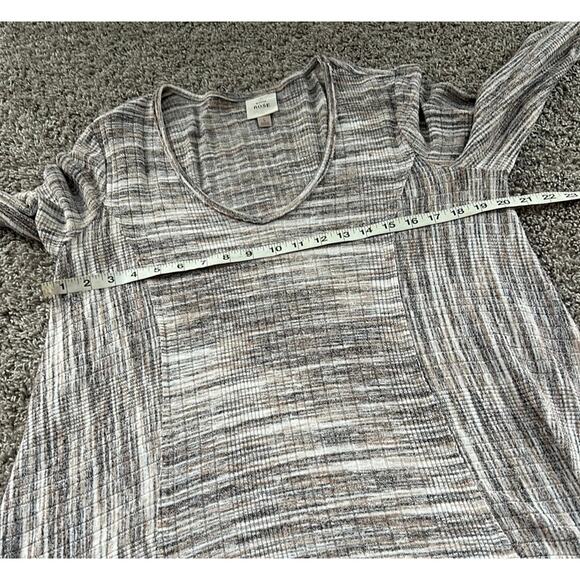 Knox rose women’s large tan creme‎ long sleeve flowy shirt loose soft stretch - Picture 3 of 6